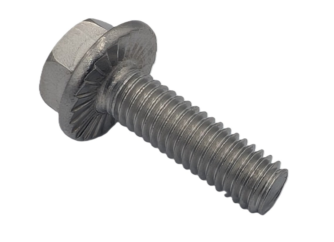 Hex Flange Screw SS G304 M6 20mm
