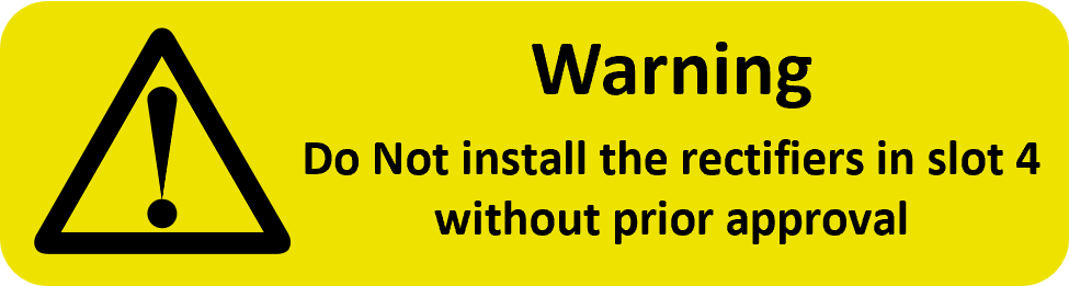 Warning Rectifiers Slot 4 75x20 Label