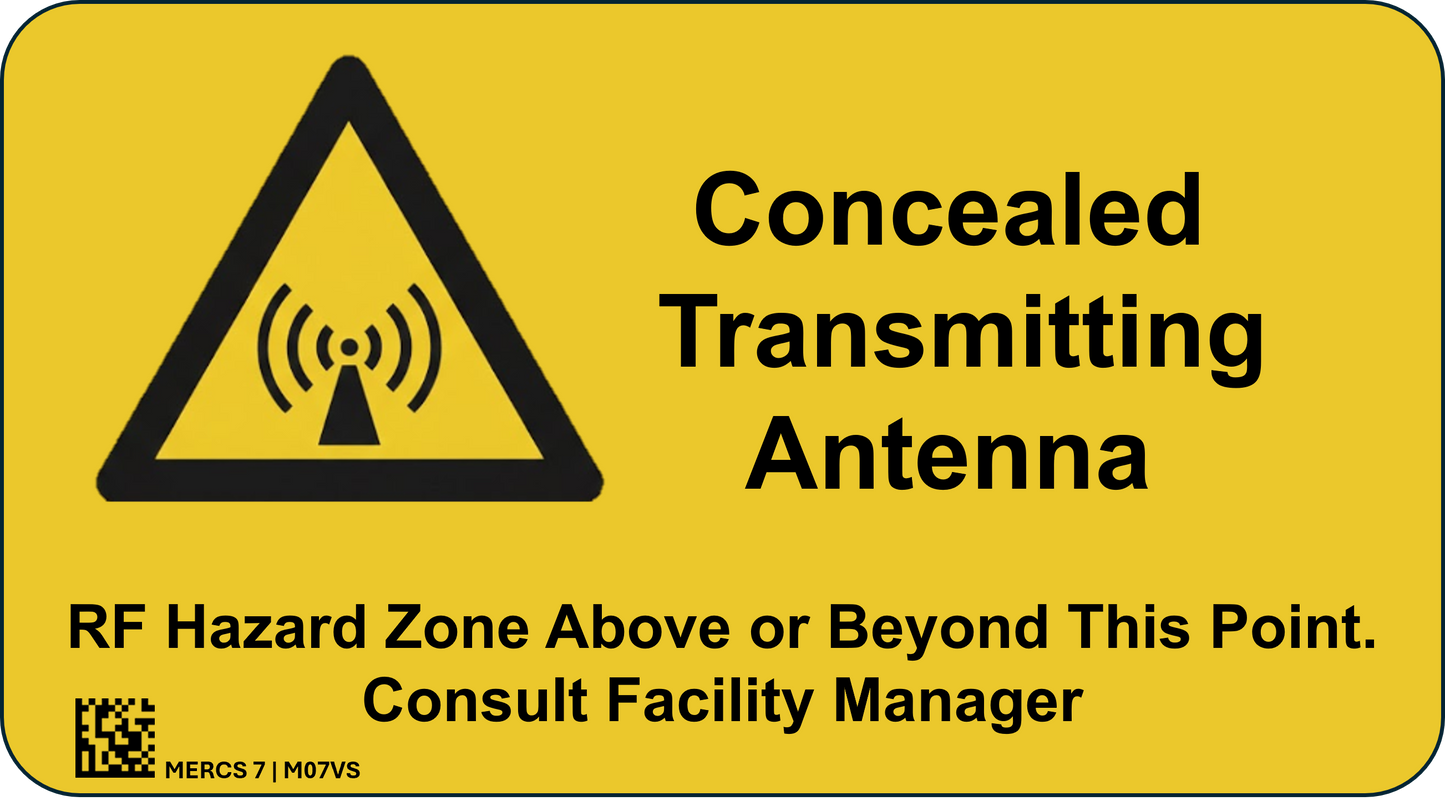 MERCS 7 Concealed Transmitting Antenna 200x110 Label