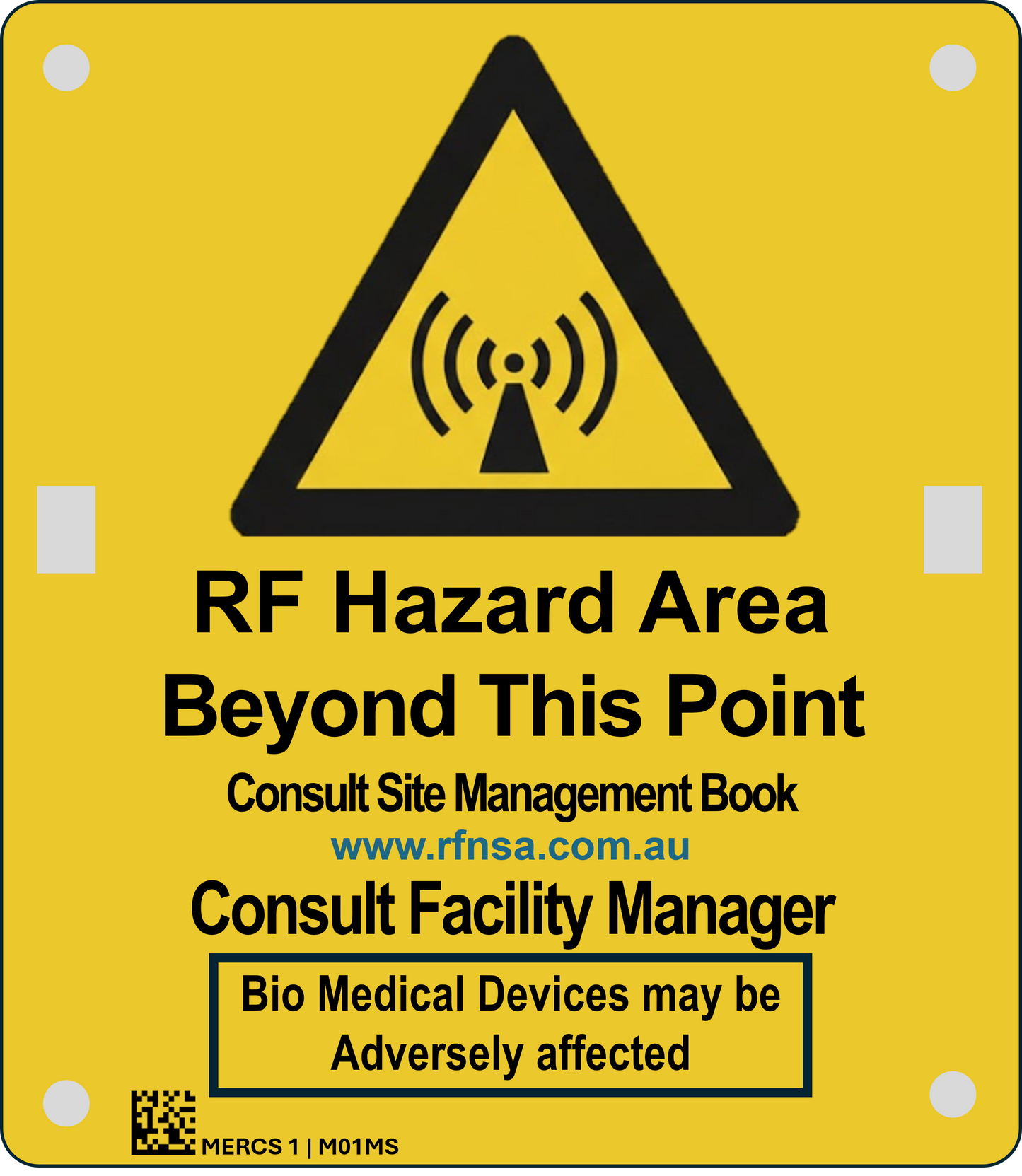 MERCS 1 RF Hazard Area 175x200 Metal