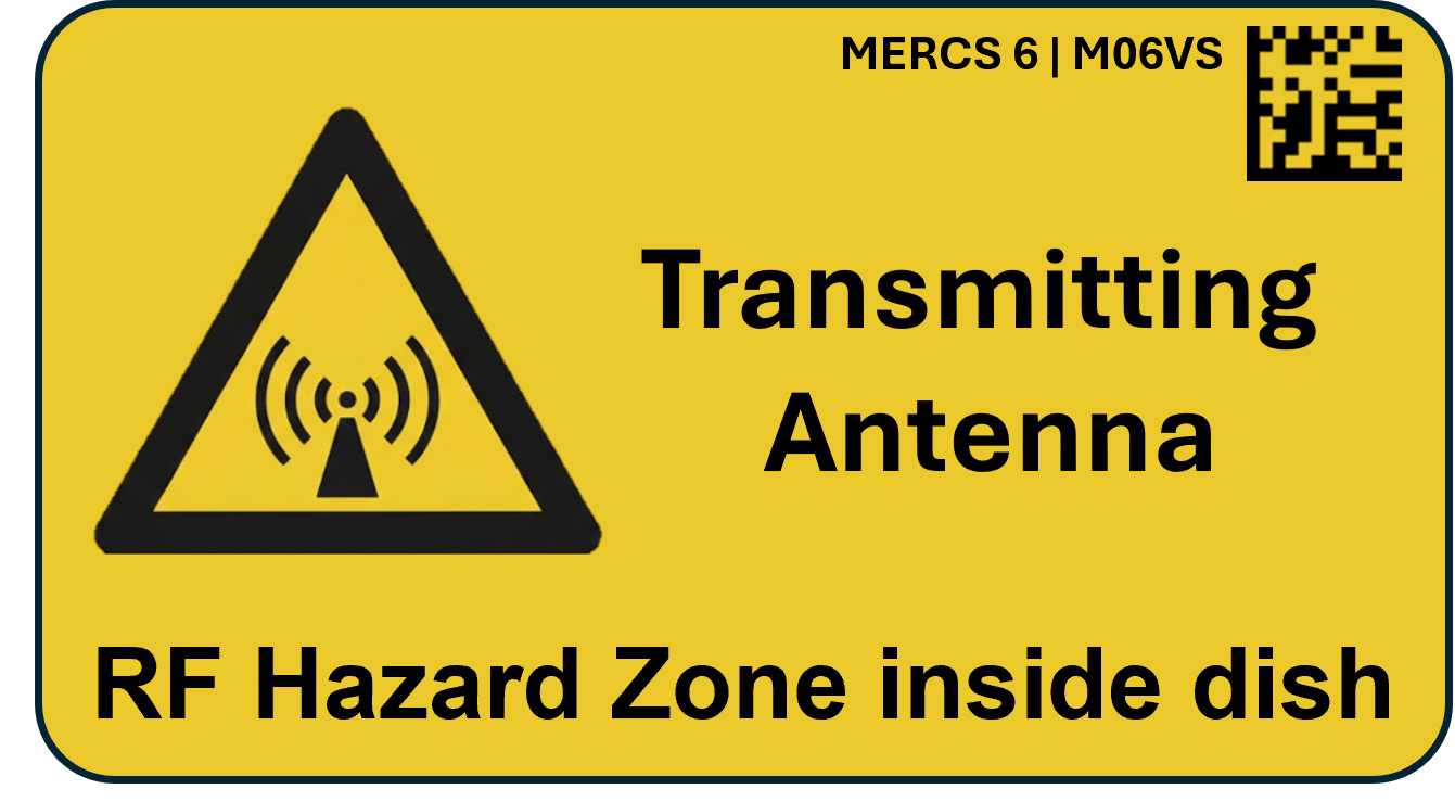 MERCS 6 Transmitting Antenna 100x55 Label