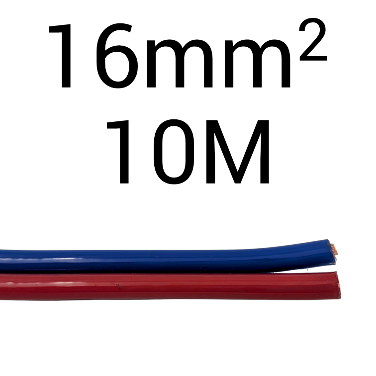 DC 16mm2 Red Blue Clear PVC Sheath 10M