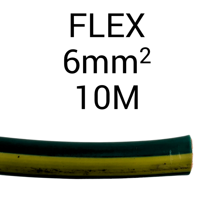 Earth Flex 6mm2 Green Yellow V90 10M