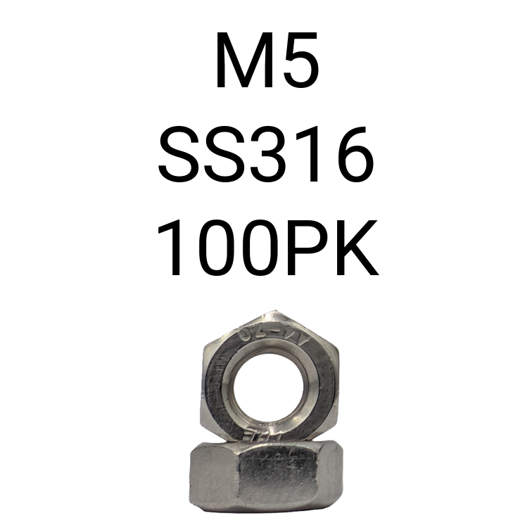 Hex Nut SS316 M5 100PK