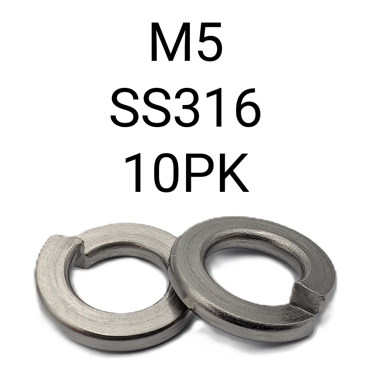 Spring Washer SS316 M5 10PK