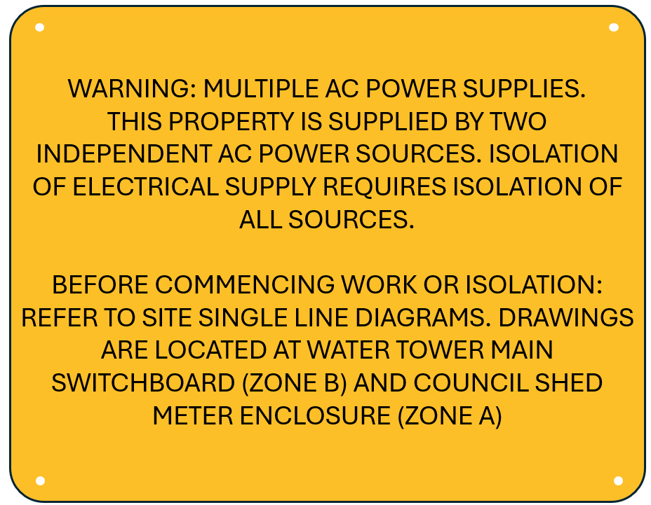 Warning Property Has Mutltiple AC Power Zone B 350x400 Metal