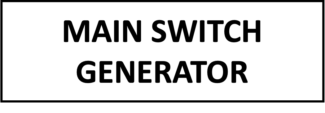Main Switch Generator 80x25 White Traffolyte