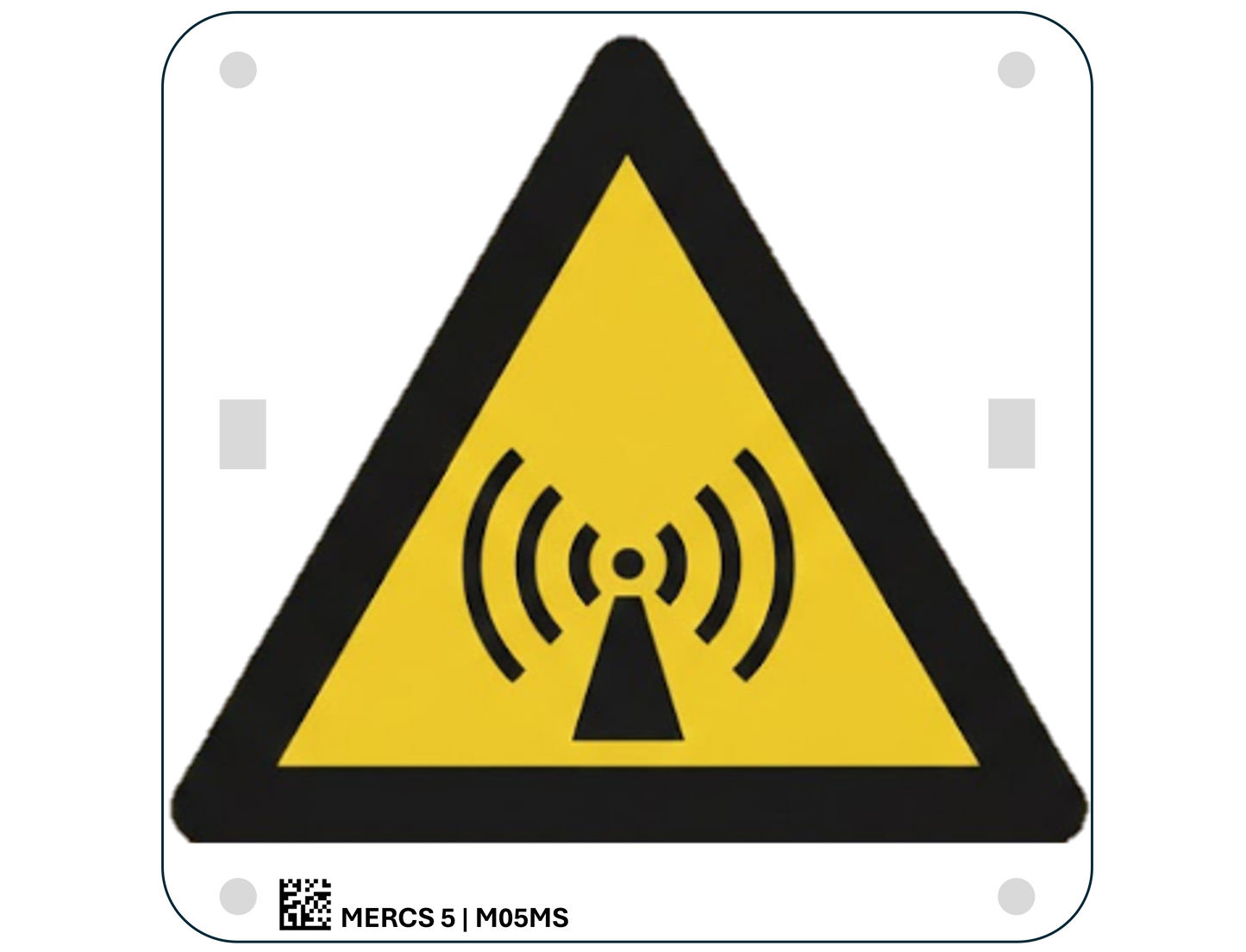 MERCS 5 RF Radiation Symbol 200x200 Metal