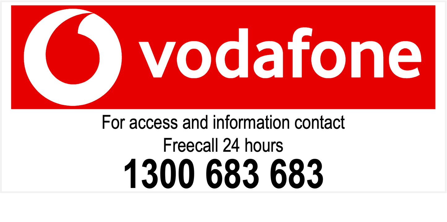 Vodafone Contact 1300 683 683 140x60 Label