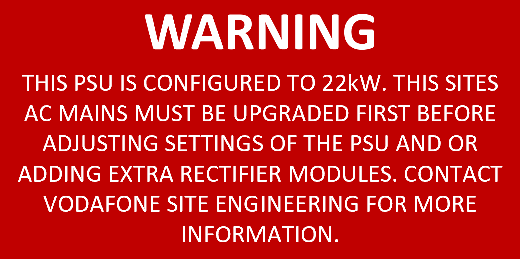 Label Traffolyte PSU conf to 22kw 80x40 Red