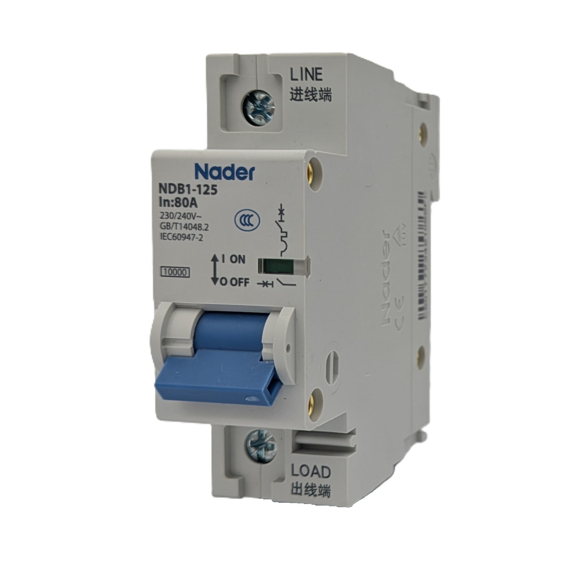 Nader Circuit Breaker NDB1-125 1 Pole 80A