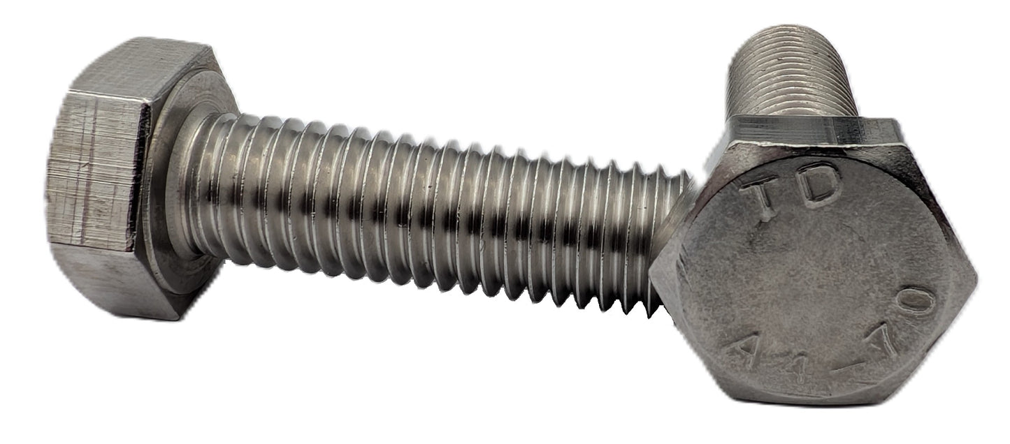 Hex Set Screw SS316 M12 40mm 10PK