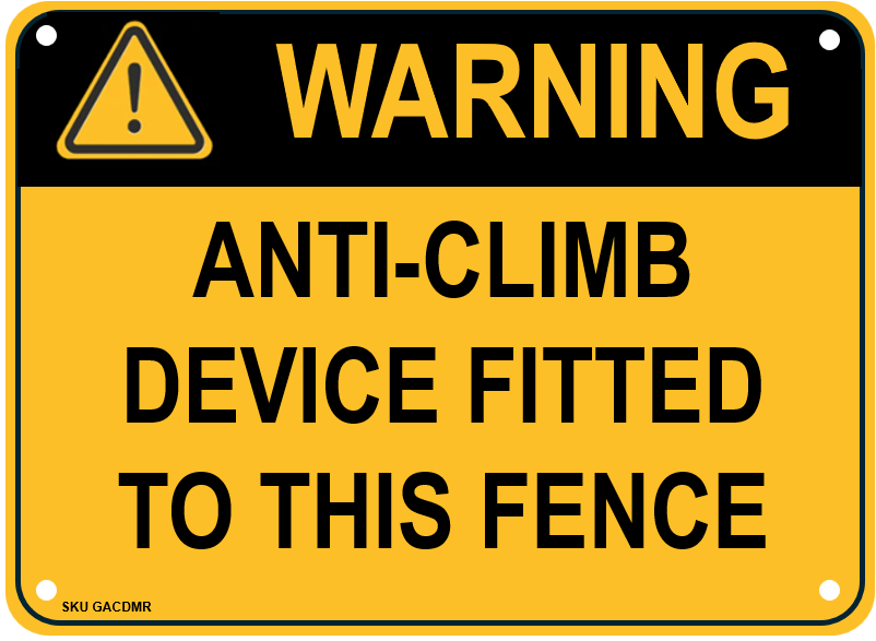 Warning Anti-Climb Device Fitted To This Fence 300x225 Metal