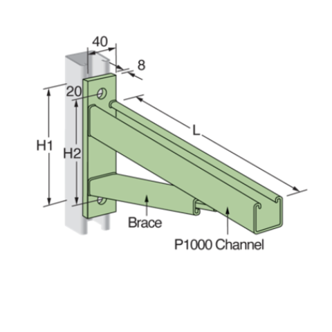 Cantilever Bracket Flat End HDG 635L