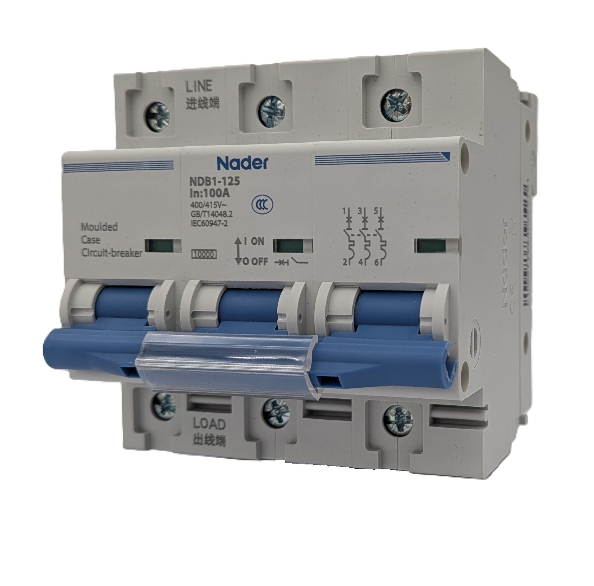 Circuit Breaker Nader NDB1-125 3 Pole 100A