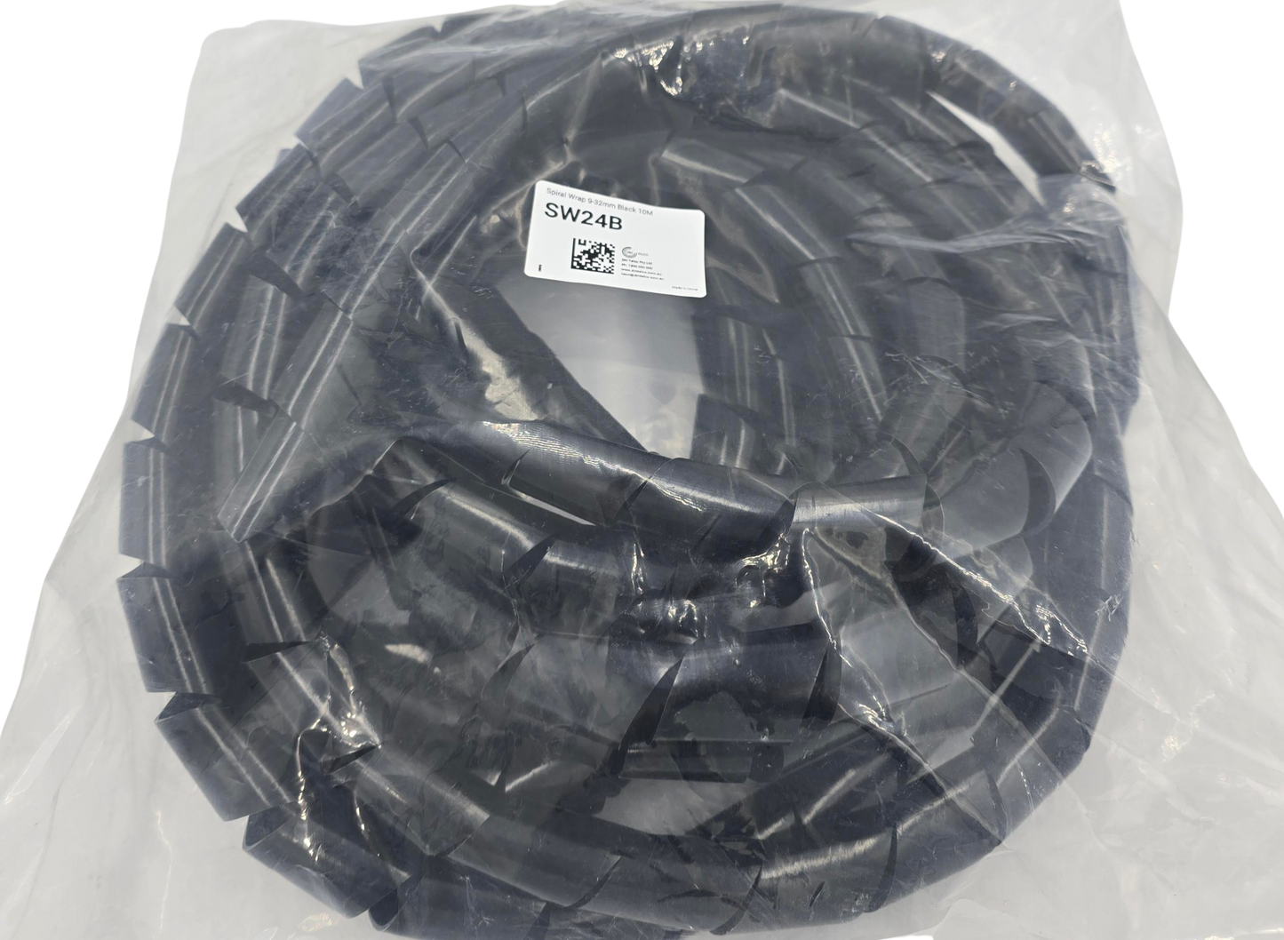 Spiral Wrap 9-32mm Black 10M