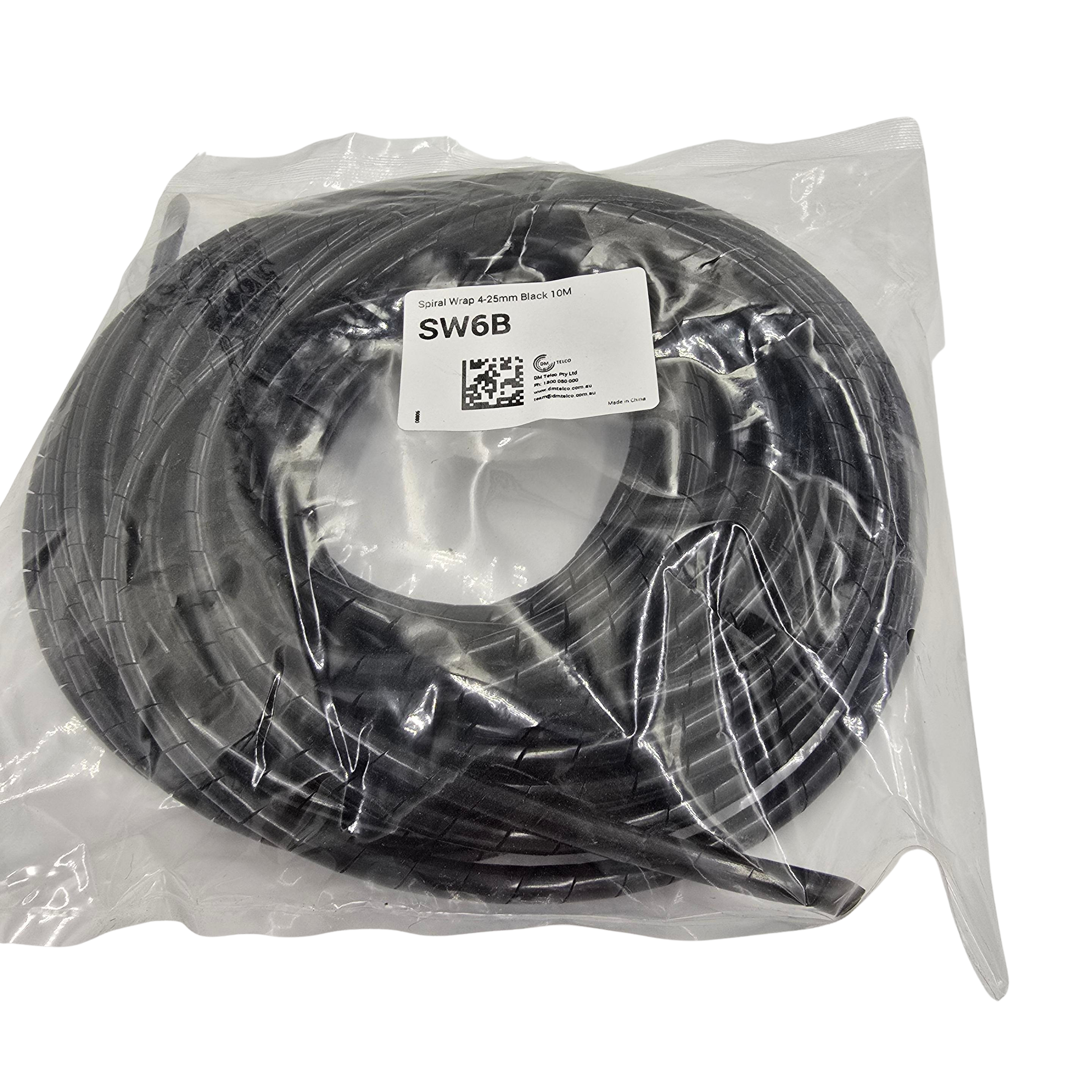 Spiral Wrap 4-25mm Black 10M