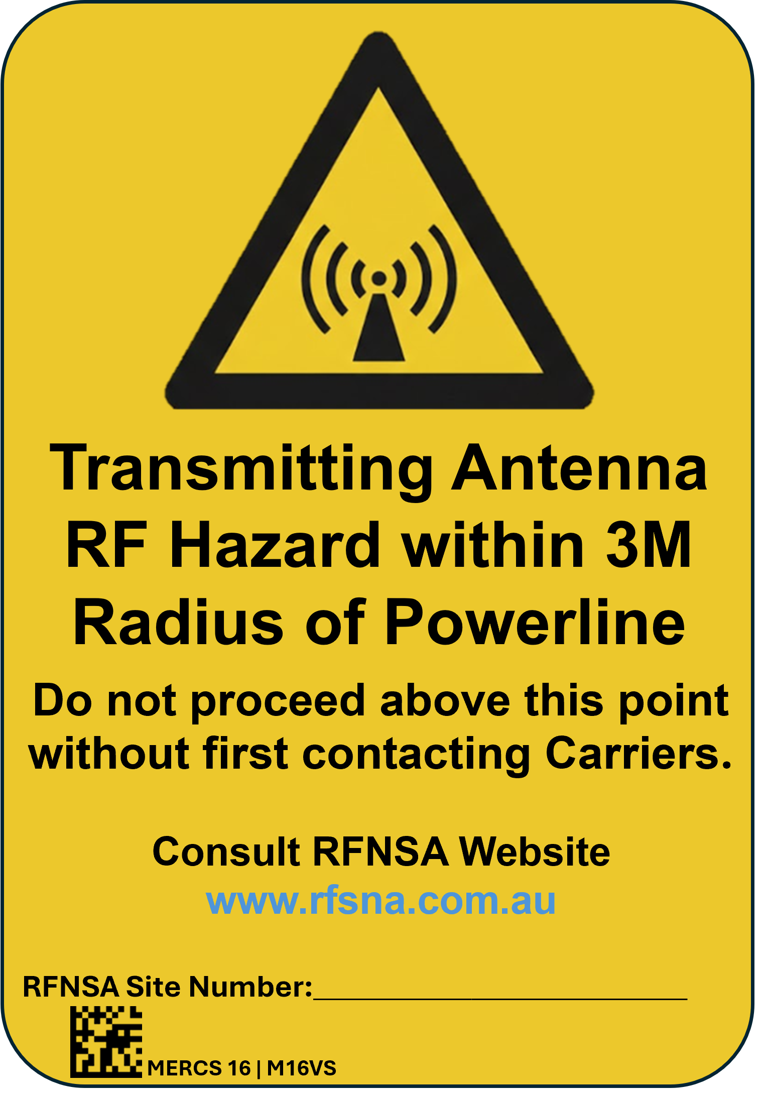 MERCS 16 100x145 RF hazard with 3 meter