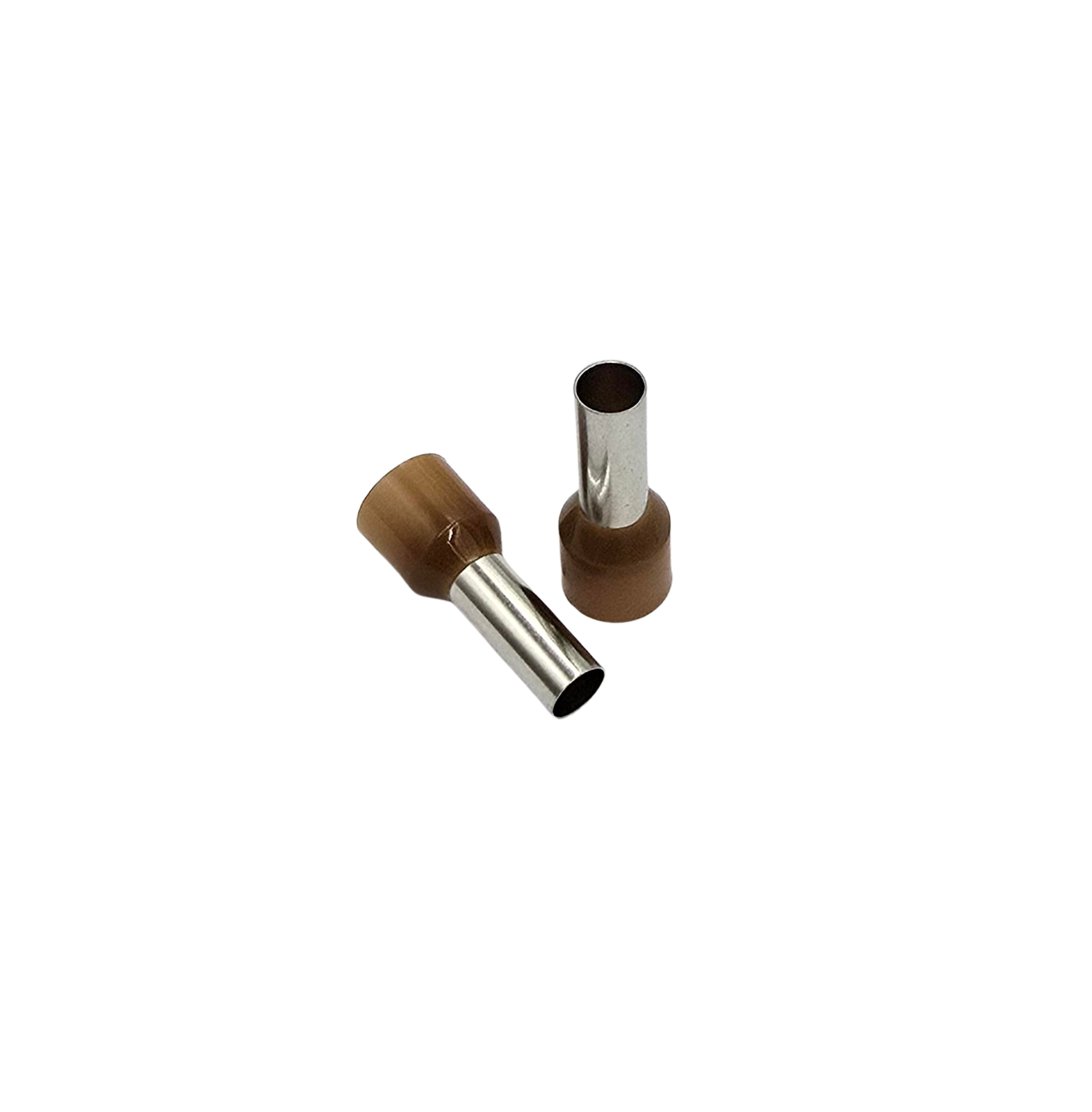 Bootlace Ferrule 10mm2 Brown 100PK