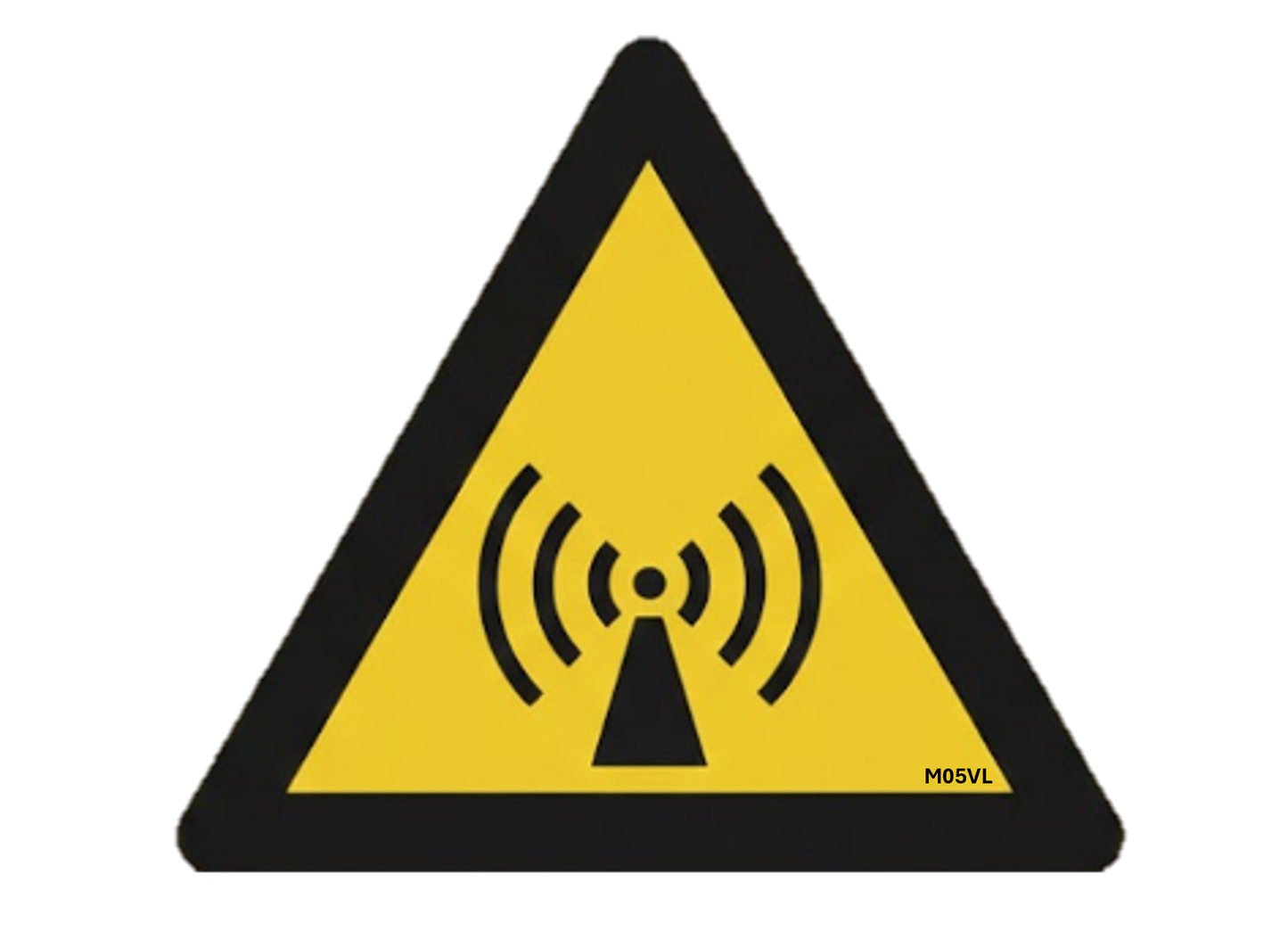 MERCS 5 RF Radiation Symbol 100x100 Label