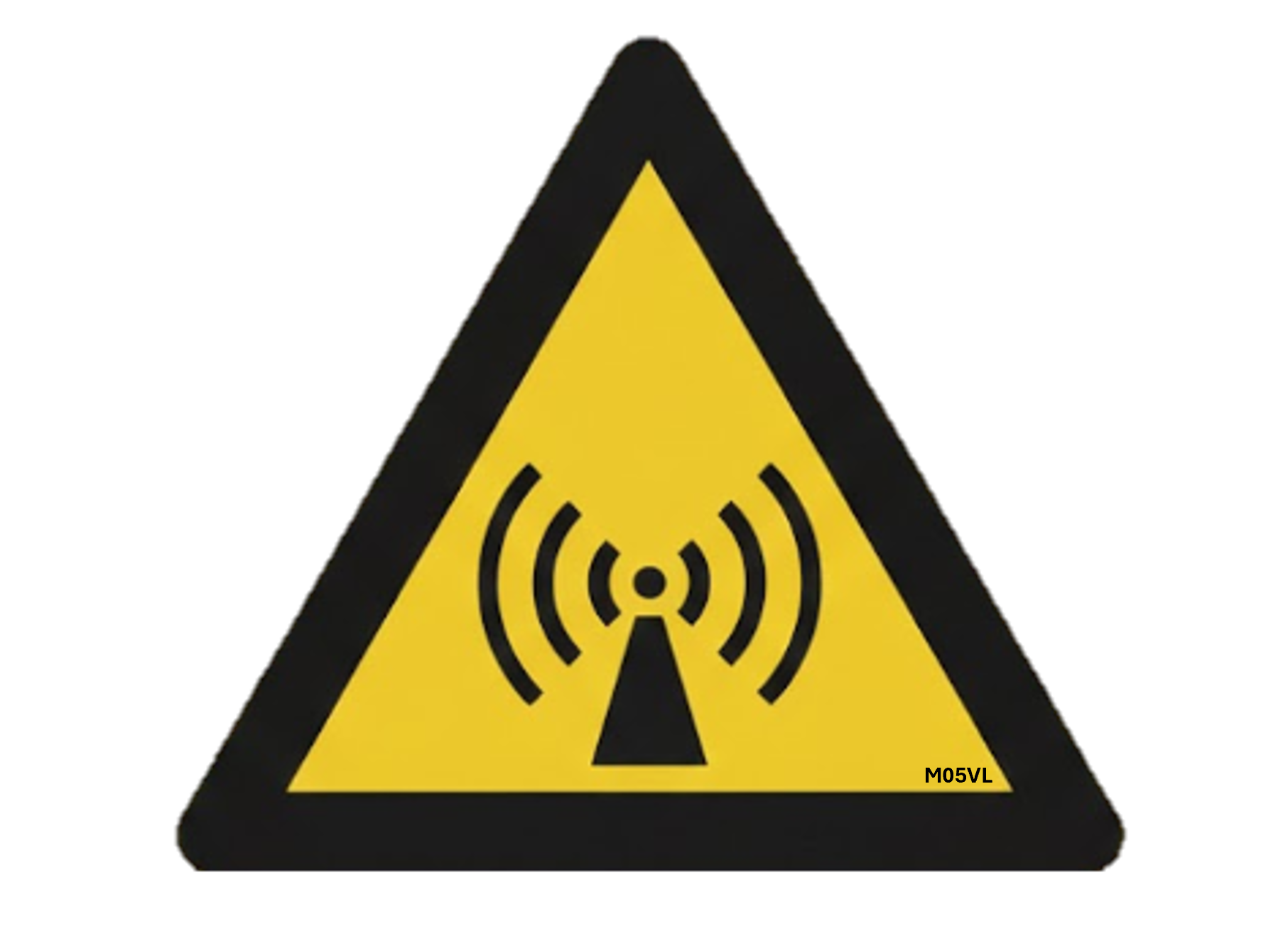 MERCS 5 RF Radiation Symbol 100x100 Label