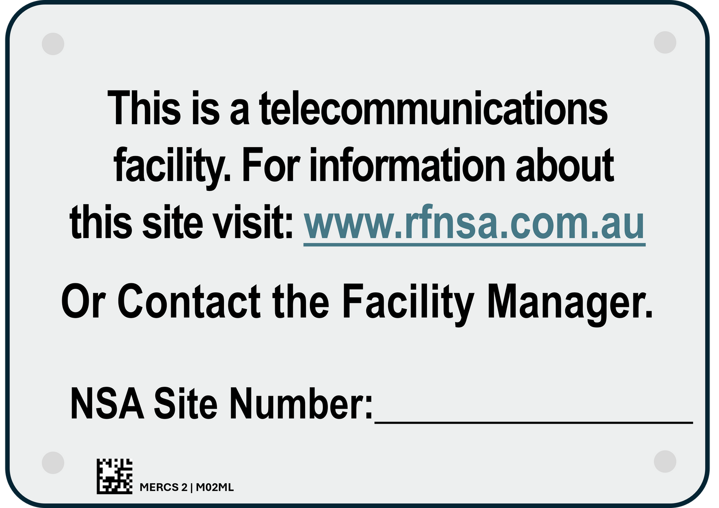MERCS 2 Telecommunication Facility 250X180 Metal
