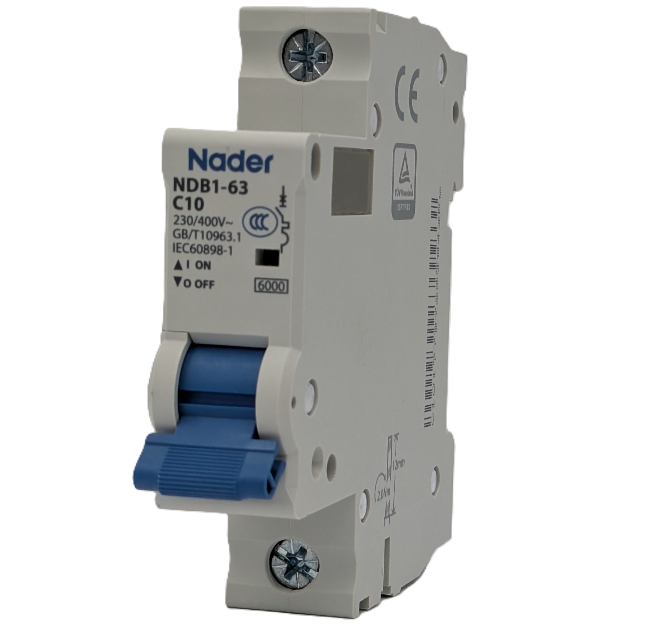 Nader Circuit Breaker NDB1-63 1 Pole 10A