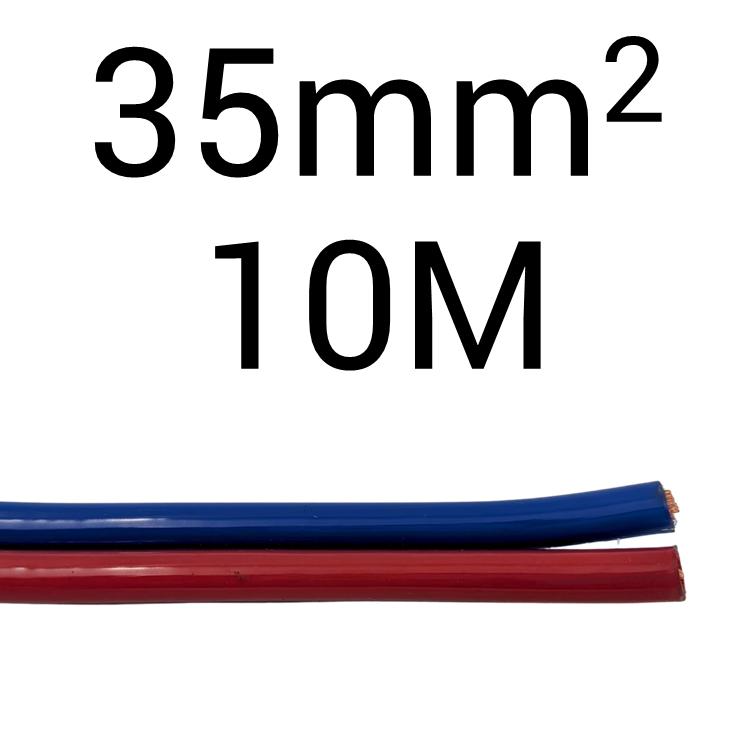 DC 35mm2 Red Blue Clear PVC Sheath 10M