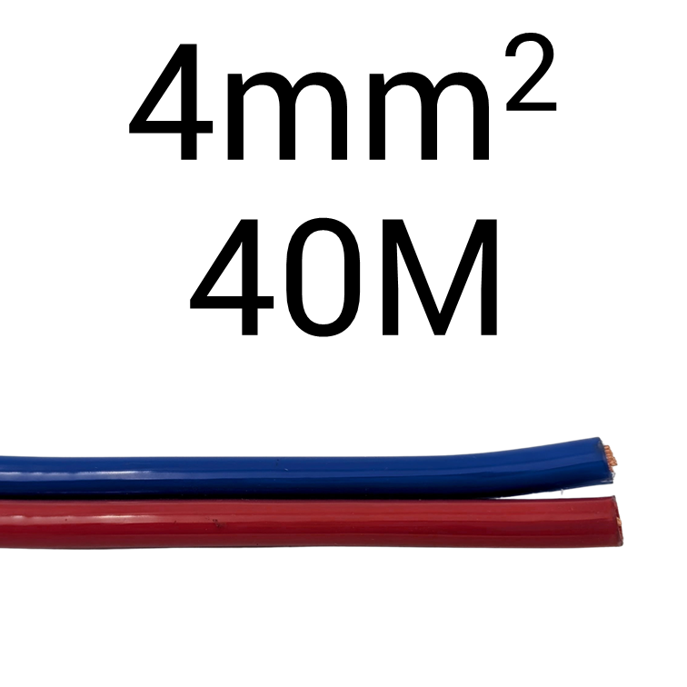 DC 4mm2 Red Blue Clear PVC Sheath 40M