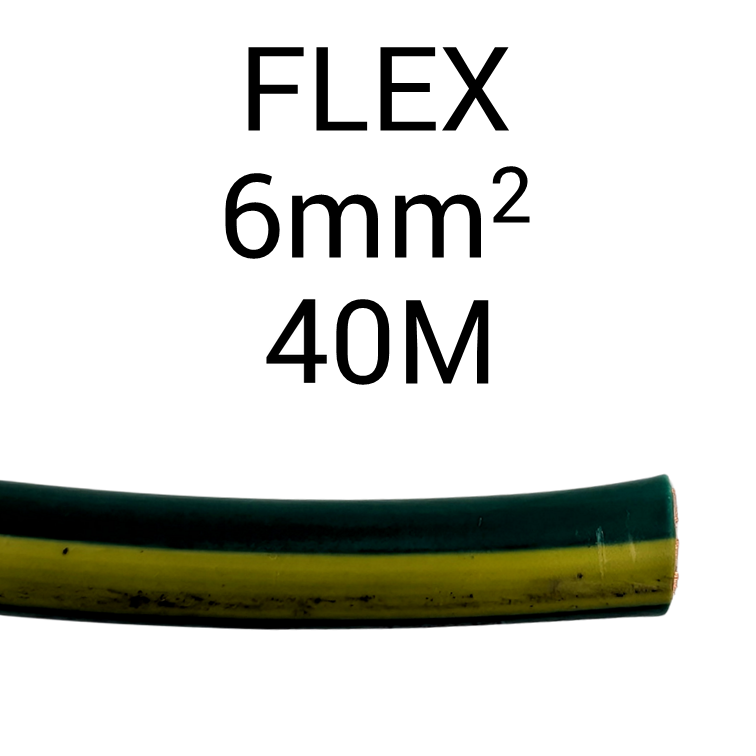 Earth Flex 6mm2 Green Yellow V90 40M