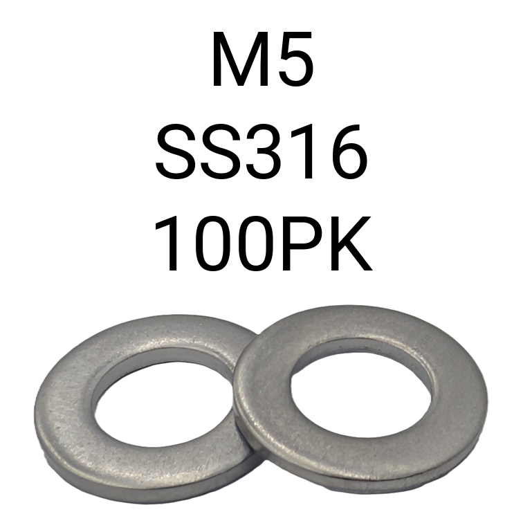 Flat Washer SS316 M5 100PK