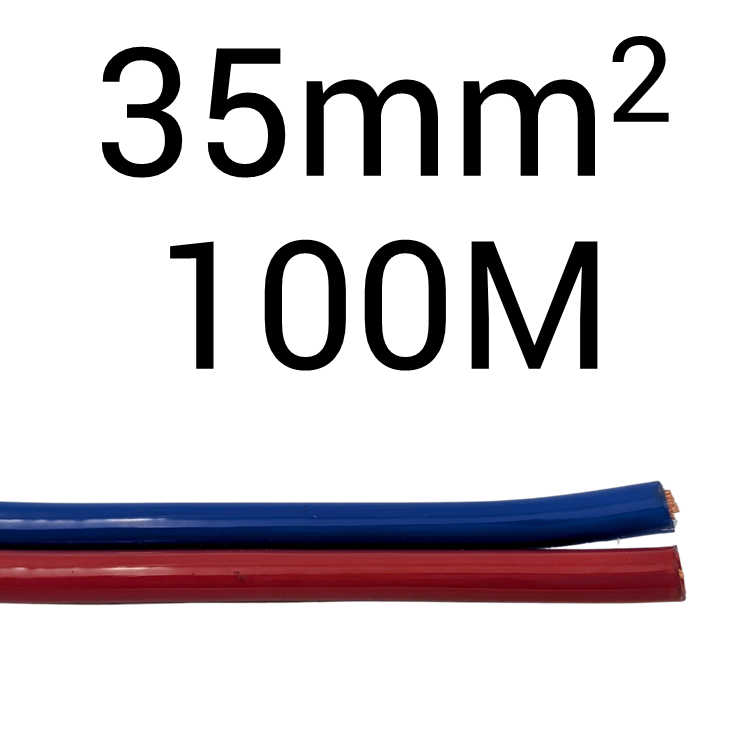 DC 35mm2 Red Blue Clear PVC Sheath 100M