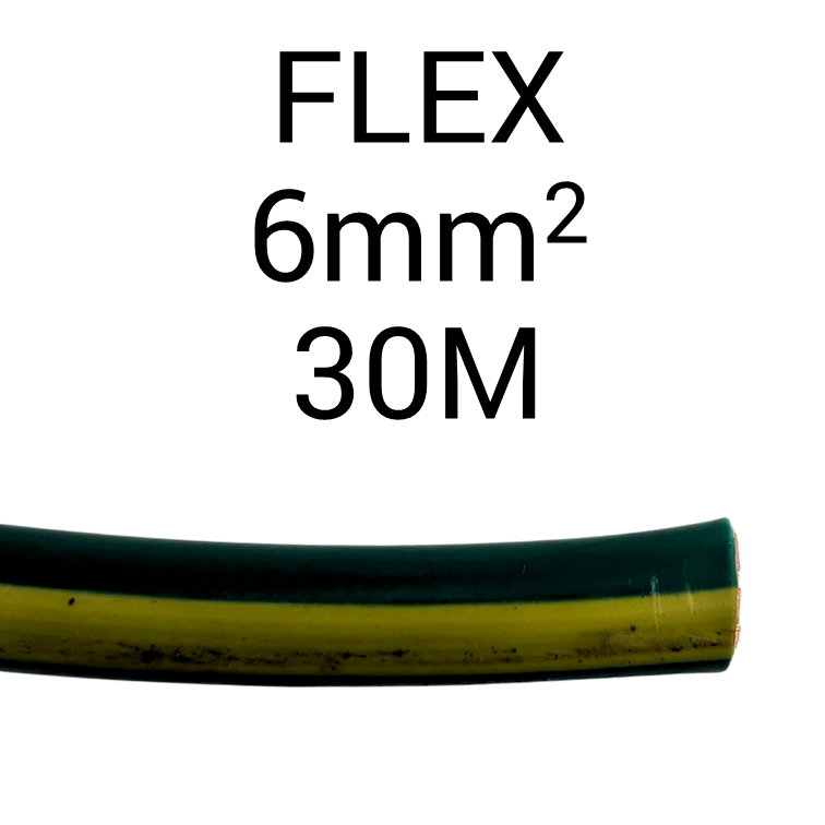Earth Flex 6mm2 Green Yellow V90 30M