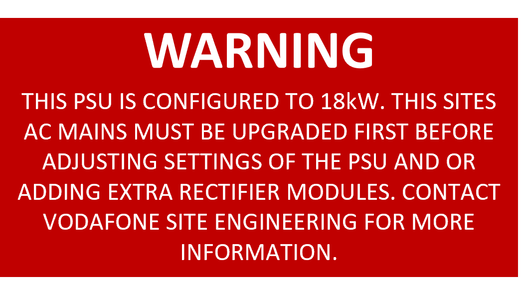 Label Traffolyte PSU conf to 18kw 80x40 Red