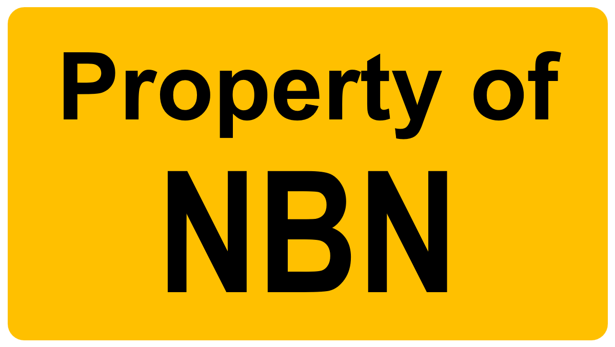 Property of NBN 90x50 Label