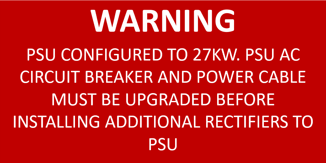 Label Traffolyte PSU AC 27kw 80x40 Red