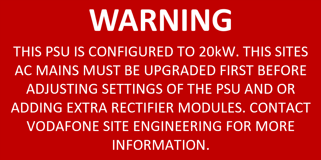 Label Traffolyte PSU conf to 20kw 80x40 Red