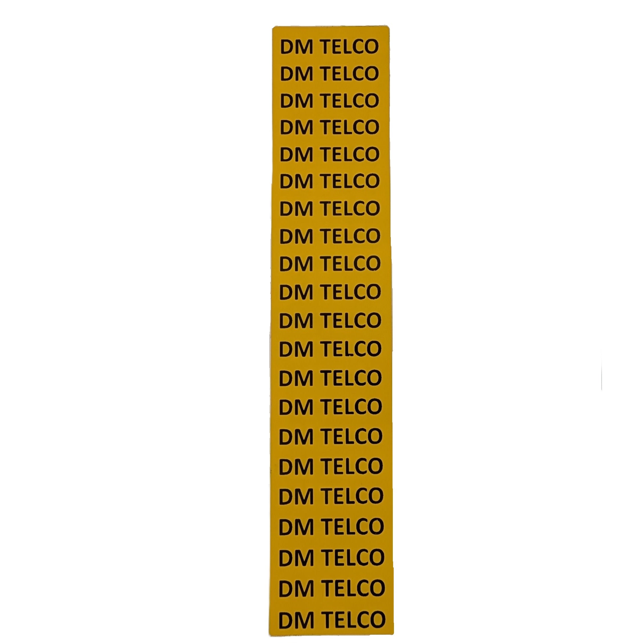 Yellow Feeder Labels 250x50 Printed (Optus Spec)