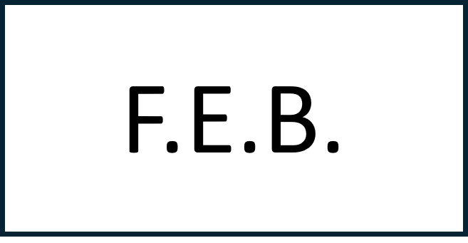 F.E.B. 50x25 White Traffolyte