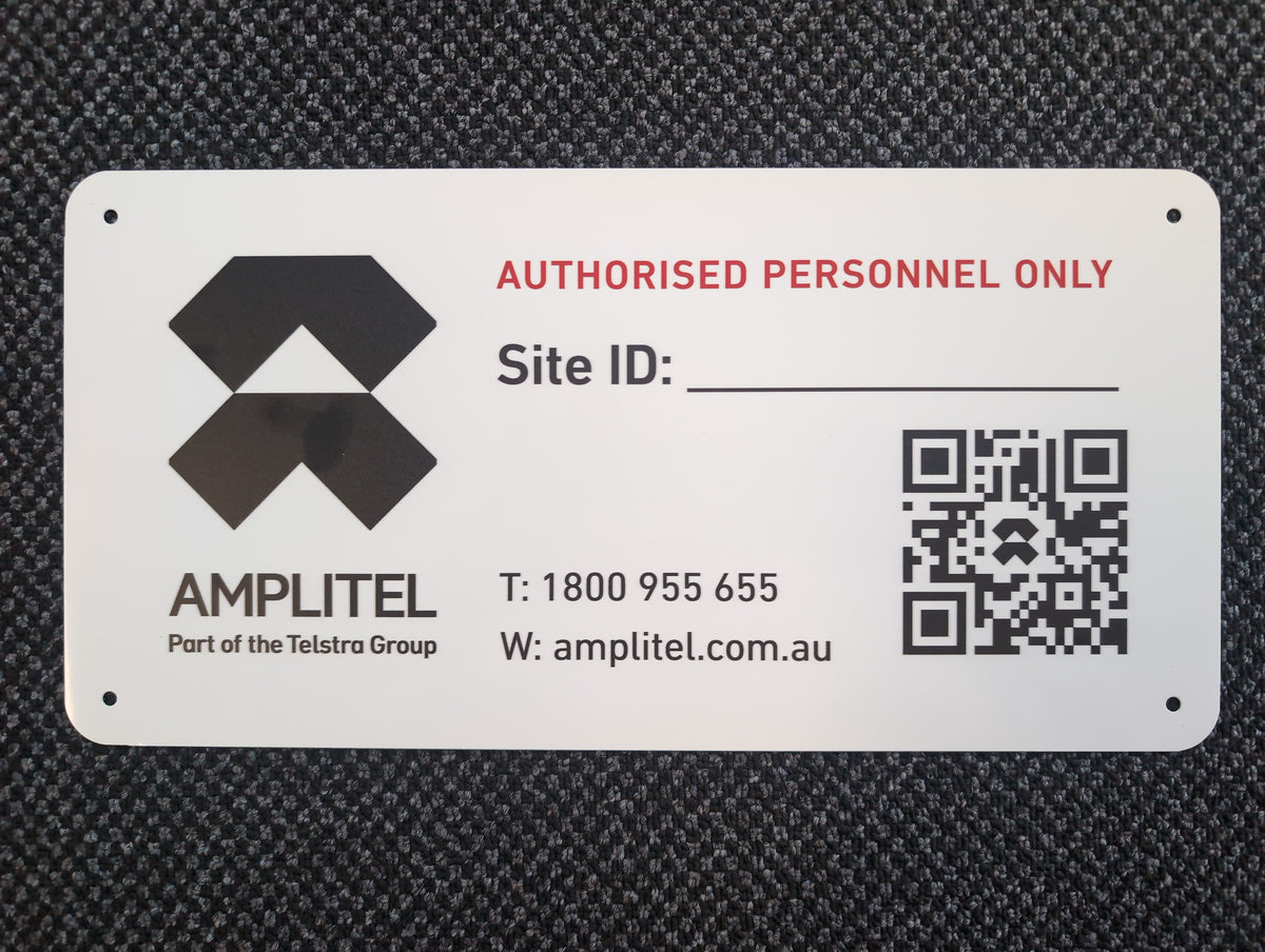 Amplitel Site Sign Landscape 200x400 Metal